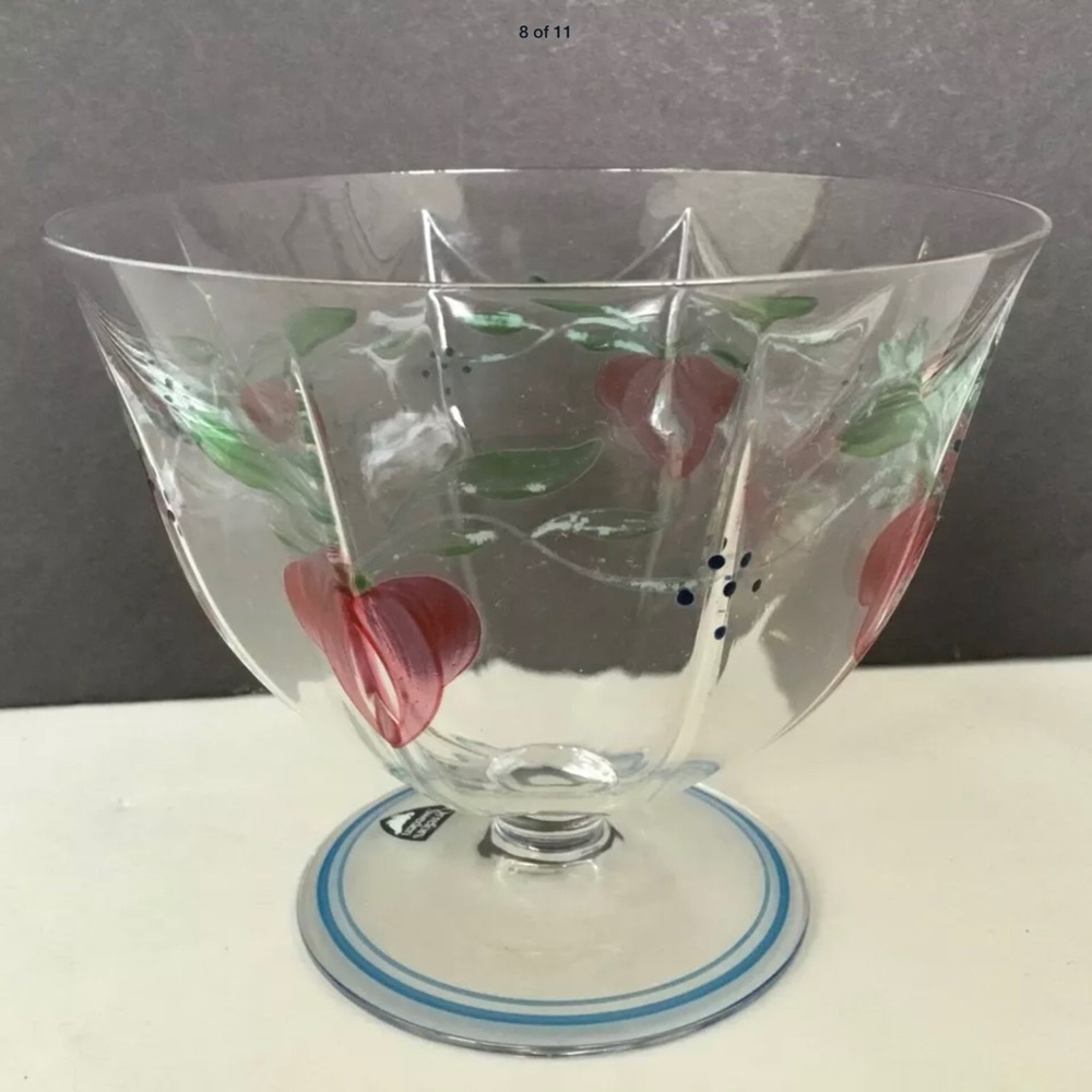 2 Pc Orrefors Sweden Crystal Bowl Maja Berry Bowls